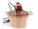 NuovaFac Cuoca Automatica - Paiolo in rame elettrico martellato per polenta base piana 4L - 5W