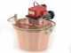 NuovaFac Cuoca Automatica - Paiolo in rame elettrico martellato per polenta base piana 4L - 5W
