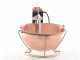 NuovaFac Cuoca Automatica - Paiolo in rame elettrico martellato per polenta base tonda 6L - 24W