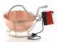 NuovaFac Cuoca Automatica - Paiolo in rame elettrico martellato per polenta base tonda 6L - 24W