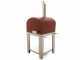 Seven Italy Persefone Rosso - Forno a gas da esterno con carrello