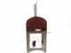 Seven Italy Persefone Rosso - Forno a gas da esterno con carrello