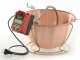 NuovaFac Cuoca Automatica - Paiolo in rame elettrico liscio per polenta base tonda 9L - 24W