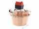NuovaFac Cuoca Automatica - Paiolo in rame elettrico martellato per polenta base piana 14L - 30W