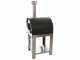 Fontana Margherita Antracite - Forno a gas da esterno con carrello