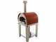 Fontana Margherita Rosso - Forno a gas da esterno con carrello