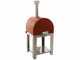 Fontana Margherita Rosso - Forno a gas da esterno con carrello