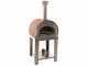 Fontana Margherita Rosso - Forno a gas da esterno con carrello