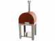 Fontana Margherita Rosso - Forno a gas da esterno con carrello