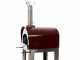 Seven Italy Persefone Rosso - Forno a legna da esterno con carrello