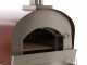 Seven Italy Persefone Rosso - Forno a legna da esterno con carrello