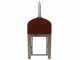 Seven Italy Persefone Rosso - Forno a legna da esterno con carrello