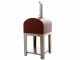 Seven Italy Persefone Rosso - Forno a legna da esterno con carrello