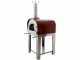 Seven Italy Persefone Rosso - Forno a legna da esterno con carrello