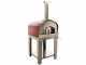 Seven Italy Persefone Rosso - Forno a legna da esterno con carrello