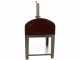 Seven Italy Ade Rosso - Forno a legna da esterno con carrello