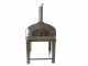 Seven Italy Ade Rosso - Forno a legna da esterno con carrello