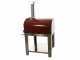 Seven Italy Ade Rosso - Forno a legna da esterno con carrello