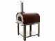 Seven Italy Ade Rosso - Forno a legna da esterno con carrello