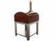 Seven Italy Ade Rosso - Forno a legna da esterno con carrello