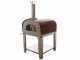 Seven Italy Ade Rosso - Forno a legna da esterno con carrello