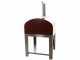 Seven Italy Ade Rosso - Forno a legna da esterno con carrello