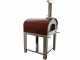 Seven Italy Ade Rosso - Forno a legna da esterno con carrello