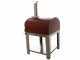 Seven Italy Ade Rosso - Forno a legna da esterno con carrello