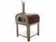 Seven Italy Ade Rosso - Forno a legna da esterno con carrello