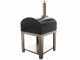 Seven Italy Ade Antracite - Forno a legna da esterno con carrello