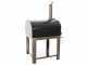 Seven Italy Ade Antracite - Forno a legna da esterno con carrello