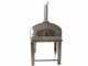 Seven Italy Ade Antracite - Forno a legna da esterno con carrello
