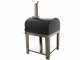 Seven Italy Ade Antracite - Forno a legna da esterno con carrello