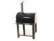 Seven Italy Ade Antracite - Forno a legna da esterno con carrello