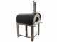 Seven Italy Ade Antracite - Forno a legna da esterno con carrello