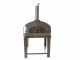 Seven Italy Ade Antracite - Forno a legna da esterno con carrello