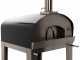 Seven Italy Ade Antracite - Forno a legna da esterno con carrello