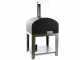 Seven Italy Ade Antracite - Forno a gas da esterno con carrello