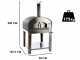 Seven Italy Ade Antracite - Forno a gas da esterno con carrello