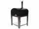 Seven Italy Ade Antracite - Forno a gas da esterno con carrello