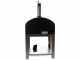 Seven Italy Ade Antracite - Forno a gas da esterno con carrello