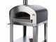 Seven Italy Ade Antracite - Forno a gas da esterno con carrello