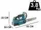 Makita UC006GZ - Elettrosega a batteria - Lama Carving da 25cm - SENZA BATTERIE E CARICABATTERIE