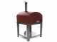 Seven Italy Ade Rosso - Forno a gas da esterno con carrello