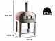 Seven Italy Ade Rosso - Forno a gas da esterno con carrello