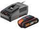 Worx WA3601 - Starter Kit batteria 20V/2Ah + Caricabatteria rapido