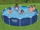 Bestway Steel Pro 56681 - &Oslash;366x76 cm - Piscina Rotonda + Pompa filtro 16 W