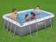 Bestway Power Steel 56629 - Piscina fuori terra + Pompa filtro 16 W e dispenser