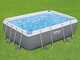 Bestway Power Steel 56629 - Piscina fuori terra + Pompa filtro 16 W e dispenser