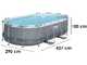 Bestway Power Steel 56620 - 427x250x100 cm - Piscina Ovale